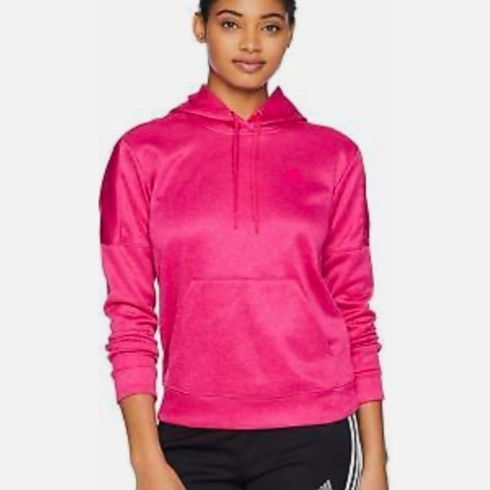 NWT Adidas Climawarm Pullover Hoodie Magenta Pink DT7782